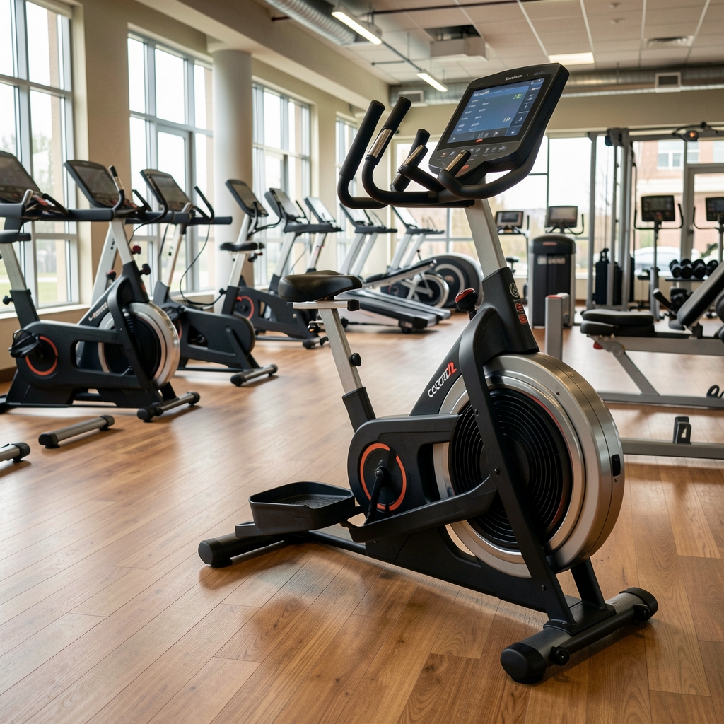 Concept2 Model D veslački ergometar sa monitalom Performance Monitor 5 u fitnes centru na drvenom podu